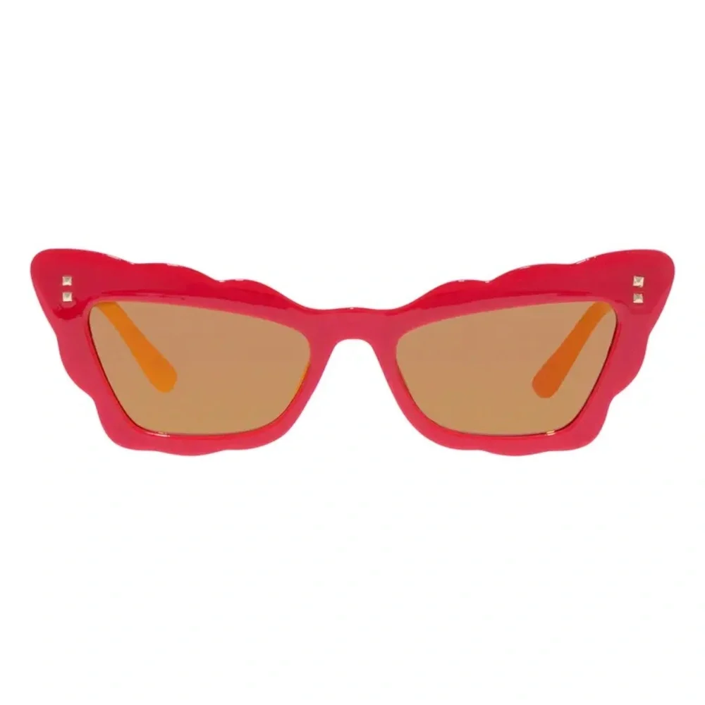 AIRE Gamma Ray 51mm Scalloped Cat Eye Sunglasses::Mandarin::SUPER COOL RETRO::